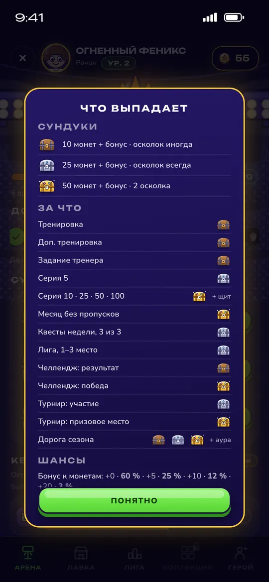 Что выпадает из сундуков